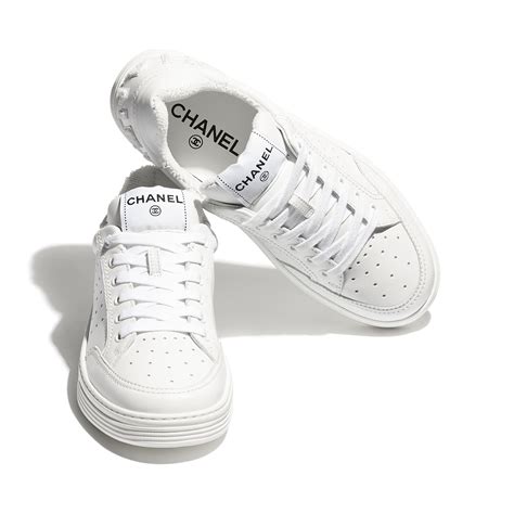 scarpe spoda chanel bianche|Chanel sneakers.